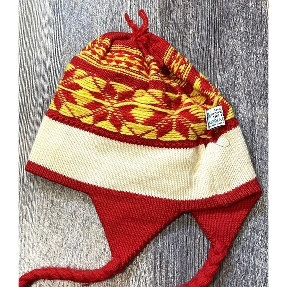 Vintage Moriarty Knit Wool Ski Hat Snowboard Winter Beanie Handcrafted Vermont - Picture 9 of 14